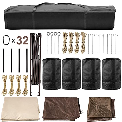 11x11' Outdoor 2-Tier Top Folding Portable Gazebo Vented w/Netting Outdoor Outdoor Furniture Patio Furniture Gazebos for patios Pop up Canopy Tent Tents for Parties Canopy Tent Outdoor Patio