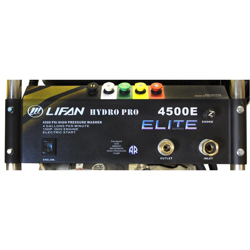 Lifan LFQ4515E-Elite Hydro Pro 4500 PSI 4 GPM Electric Start Pressure Washer New