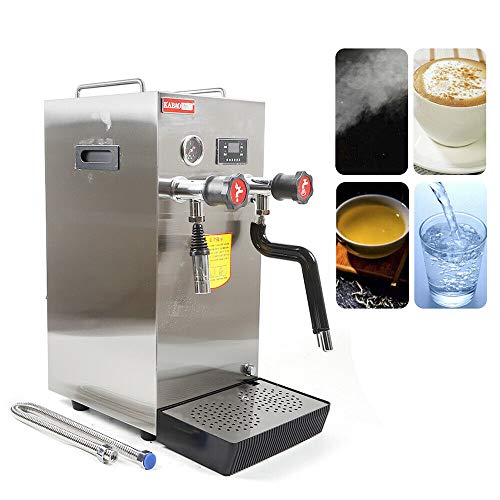 Eapmic Machine 110V Steam Milk Bubble Machine Stainless Steel Large EspresEapmic Machine with Led Display Coffee Maker Machine with Foaming Milk Frother 2500W