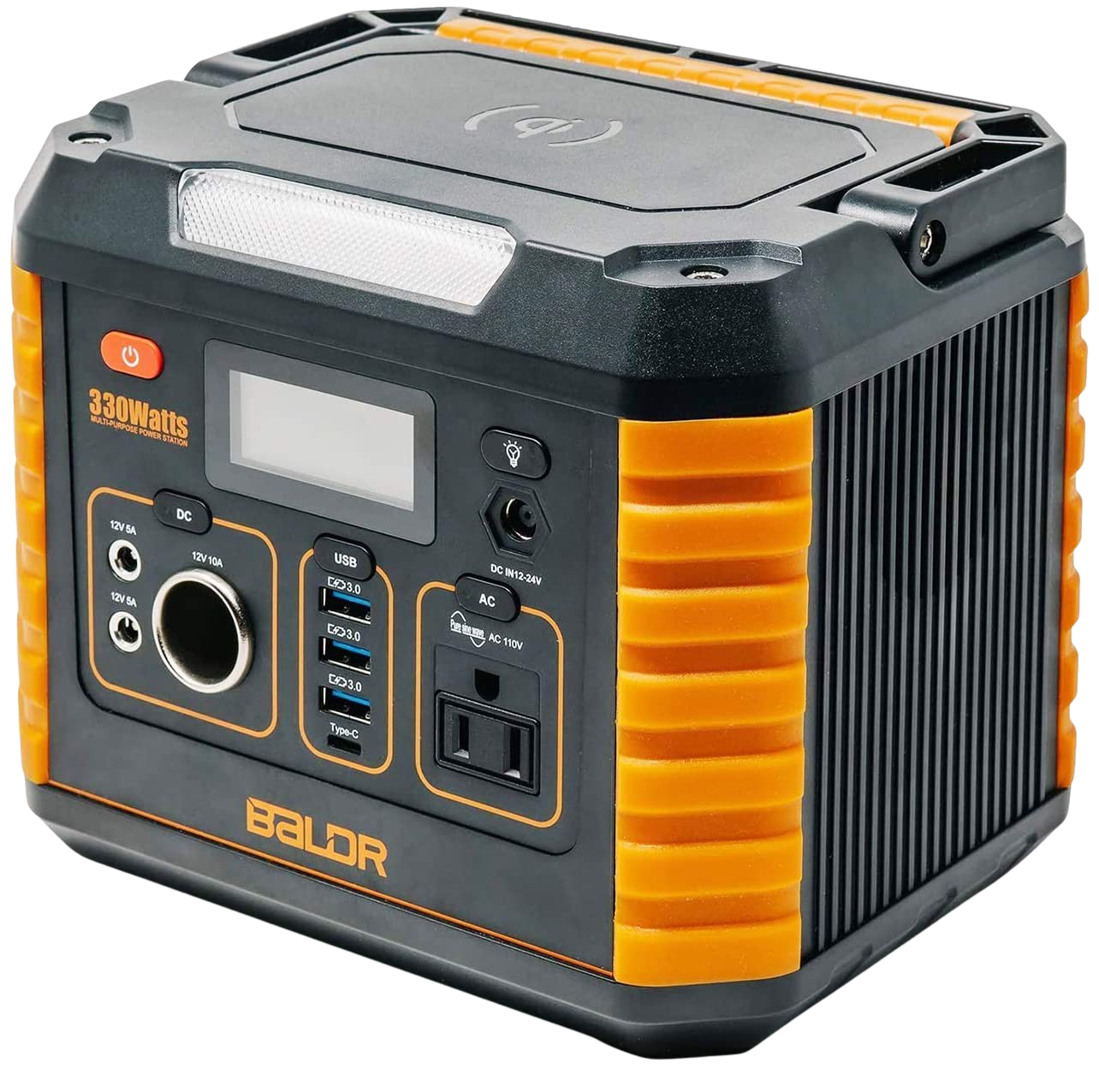 BALDR 330W Portable Power Station Lithium-ion Battery Solar Generator With 110 AC Outlet New