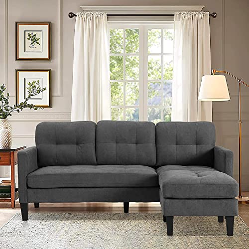 RELAXIXI Mid-Century Retro Modern Living Room Sofa Set with Loveseat and Seating Sofa Chair, Couch and Lounge Chairs(1 Set,Gray)