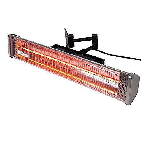 MTTLS 1500W Electric Patio Heater with Remote Control, Indoor/Outdoor Space Heater, Wall Mounted Infrared Heater for Gazebo Garage Balcony