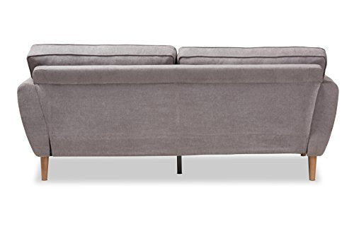 Baxton Studio Manuela Sofa, Light Grey