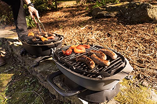 Portable Kitchen PK PK200-SFL Portable Charcoal Tailgating & Camping Grill System, Grey