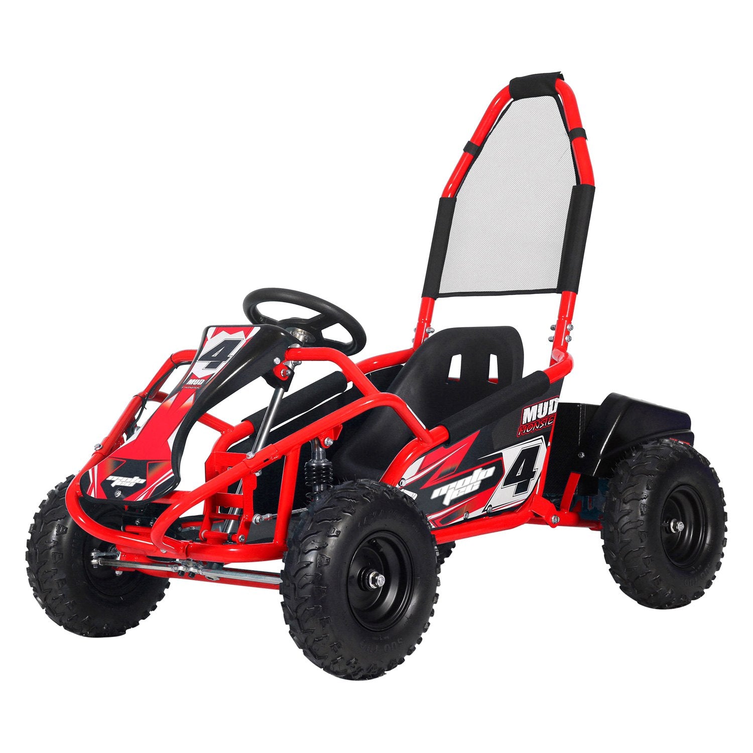 MotoTec Mud Monster Kids Electric 48v 1000w Blue Go Kart Full Suspension