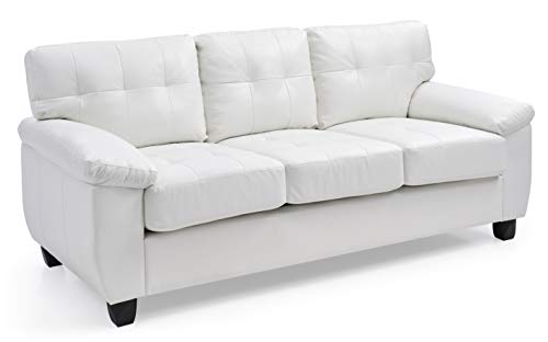 Glory Furniture Upholstered Sofa, White