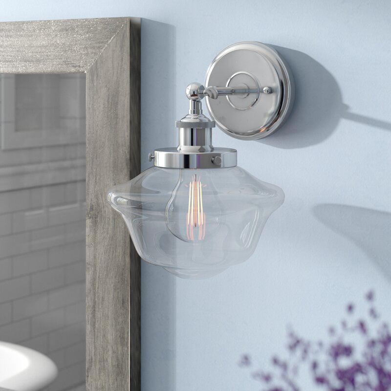 Hildred 1 - Light Dimmable Bath Sconce shade color clear