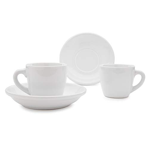 Cuisinart EM-25 - Nespresso Capsules Compatible - with Dark Roast Capsules (20-Count) and 2x Cup and Saucer Set Bundle (4 Items)