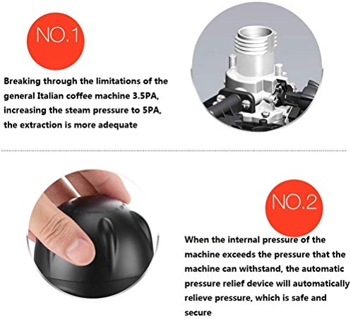 Espresso Machine with Milk Frothing Arm 5 Bar Pressure Pump,730W Coffee Maker 240Ml, Style Espresso Coffee Machine