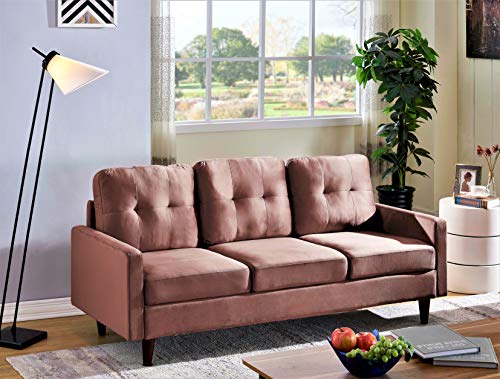 US Pride Furniture Bruni 2 Piece Living Room Set Sectional, Rose