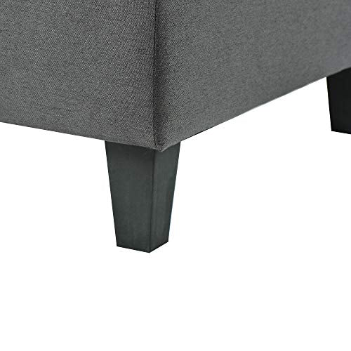 Sectional Sofa with Ottoman, Modern Soft Convertible Sofa Couch, Living Room Furniture Sofa Sets (Grey)