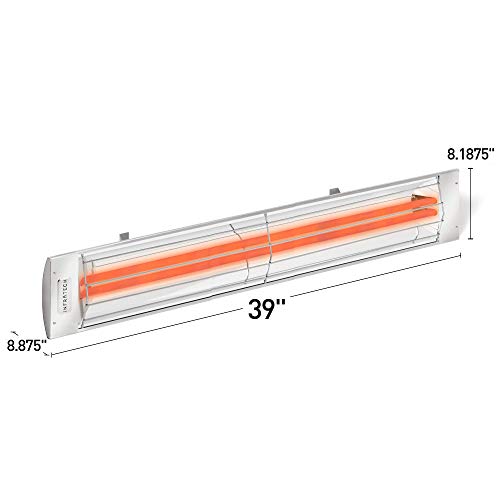 Infratech CD-5024 SS Stainless Steel 39” Dual Element Fixture 5000 Watt, 240 Volt, Stainless Steel Finish