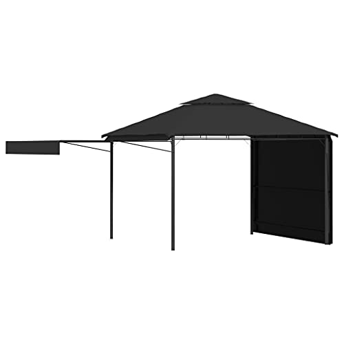Garden Gazebo with Double Extending Roofs Pavilion Tent Steel Frame Party Tent Gazebo Sunshade Awning UV-Resistant Grill Gazebo 9.8' x 9.8' x 9'