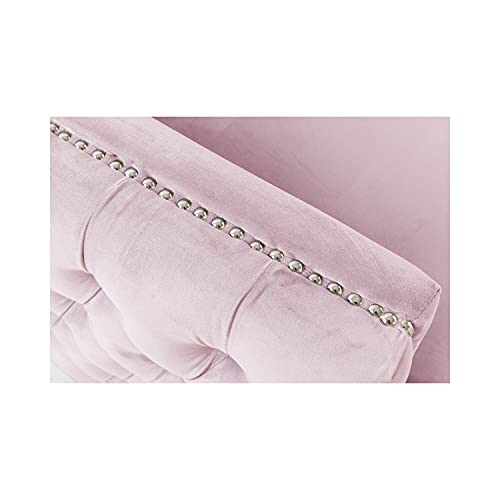 Lilola Home LHF-89634PK-L Love Seats, Pink