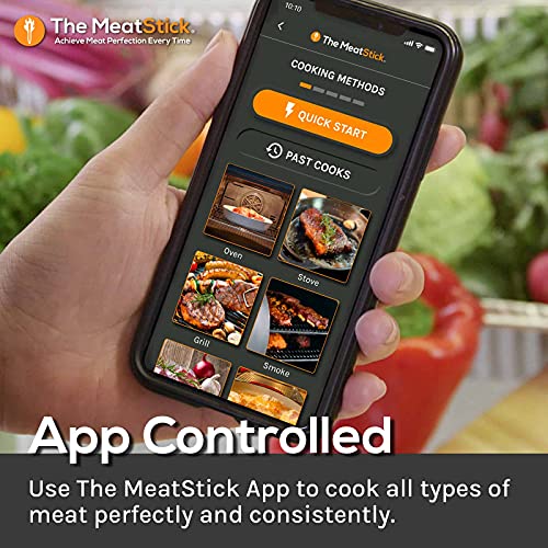 MeatStick WiFi Pro Set | Unlimited Range Wireless Meat Thermometer App Enabled Low & Slow BBQ, Smoker, Stove Top, Oven, Deep Frying, Sous Vide, Rotisserie, Kamado