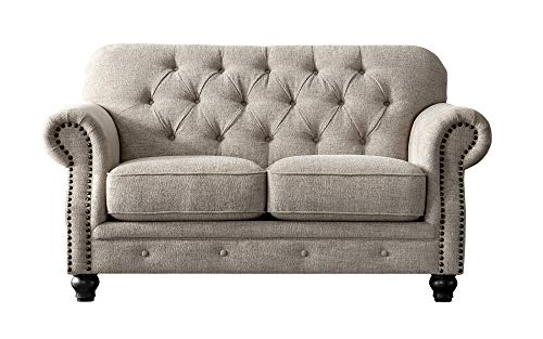 Acanva Luxury Chesterfield Chenille Diamond Tufted Living Room Sofa, 67