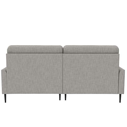 CosmoLiving by Cosmopolitan Francis Upholstered Sofa Sectional, Light Gray