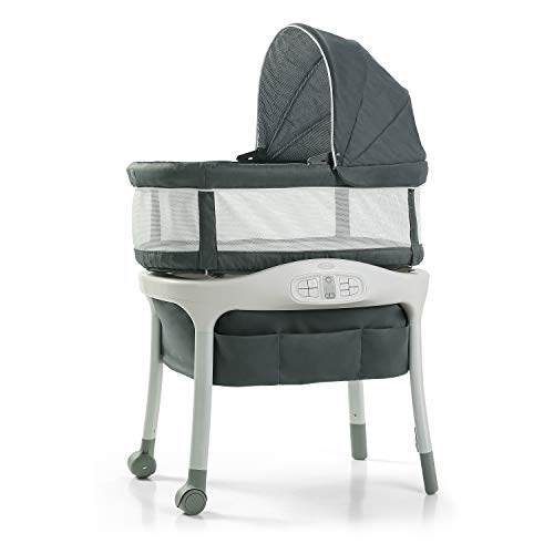Graco Sense2Snooze Bassinet with Cry Detection Technology | Baby Bassinet Detects and Responds to Baby's Cries to Help Soothe Back to Sleep, Ellison , 24.1x 9.3x48 Inch (Pack of 1)