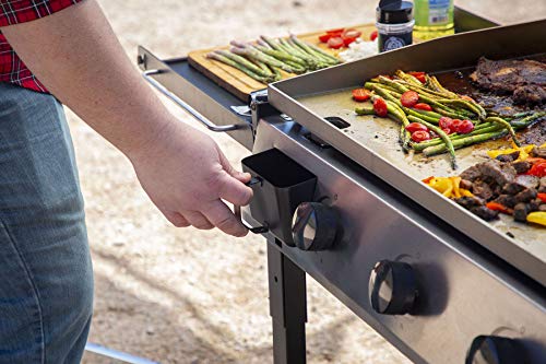 PIT BOSS PB757GD 4 Burner LP Gas Griddle, 4. 7mm Thick pre-Seasoned top, Black