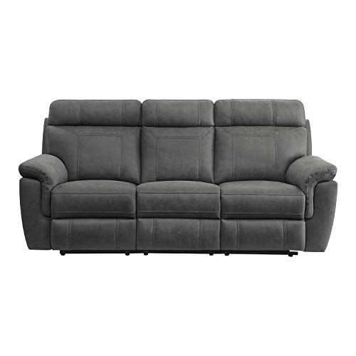 Lexicon Valois Double Reclining Sofa, Gray