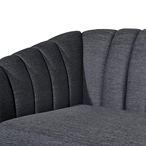 Christopher Knight Home Ansonia Sofas, Charcoal + Dark Walnut