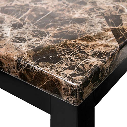 PovKeever Harper Bright Designs 5Pcs Dining Set Kitchen Table Set Dining Table and 4 Leather Chairs