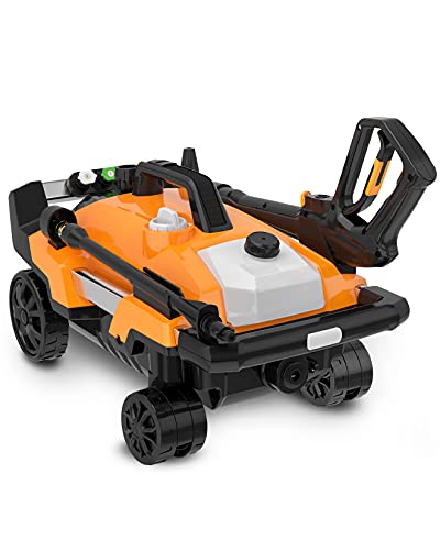 SUNPOW Electric Pressure Washer 2300 PSI Power Washer 2.0 GPM High Portable Car Washer Machine with Telescopic Rod, 4-Wheel Dual Form Design, Onboard Detergent Tank and 5-Nozzle, Best for Home, Patio