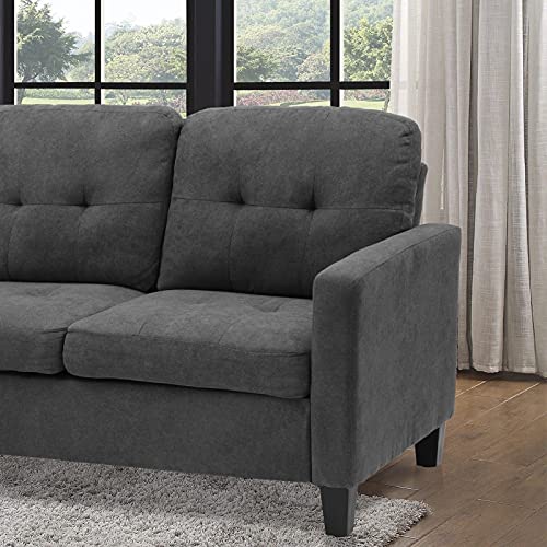 JOVNO Sofa, Adjustable L-Shaped Sofa, Modern Craftsmanship Nordic Style Fashion Sofa Set, Apartment Living Room Sofa with Storage for Small Space（Gary）