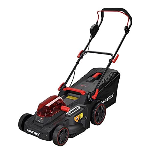 Gracefulla 40V 16 Inch Lawn Mower,Cordless Twin F-orce Lawn Mower,2x2Ah Batteries and Charger,Safety Key + Electronic Brake Double Guarantee