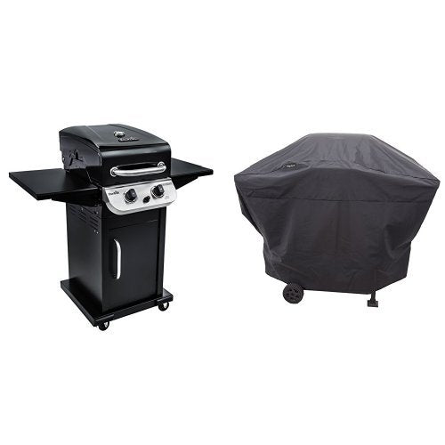 Char-Broil Performance 300 2-Burner Cabinet Gas Grill- Black with Char-Broil Performance Grill Cover, 2 Burner: Medium