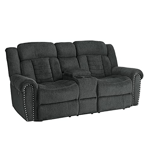Lexicon Huddart Fabric Double Manual Reclining Loveseat, 79.5