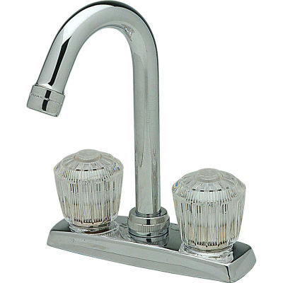 Elkay LKA2475LF, Everyday Bar/Prep Faucet, Chrome, Double Clear Crystalac Handle