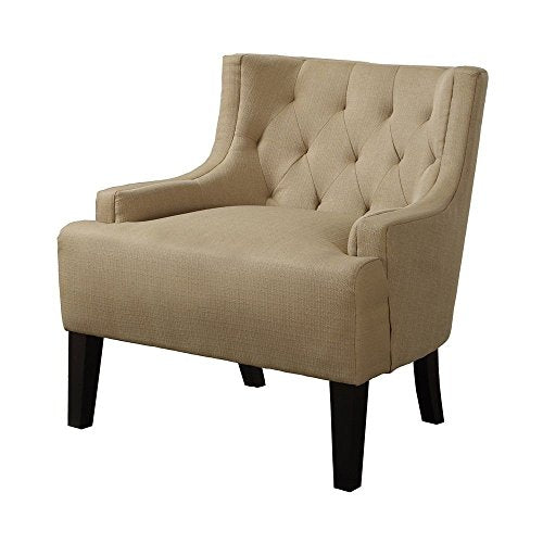 Poundex Bobkona Ansley Microfiber Accent Chair, Stone