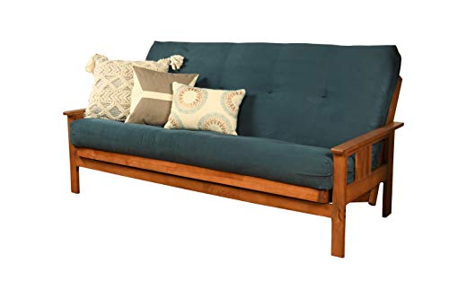 Kodiak Furniture Monterey Futon Set, No Drawers, with Barbados Base and Suede Navy Mattress