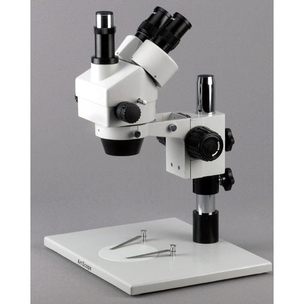Amscope SM-1TZ 3.5X - 90X Trinocular Inspection Microscope with Super Large Stand New