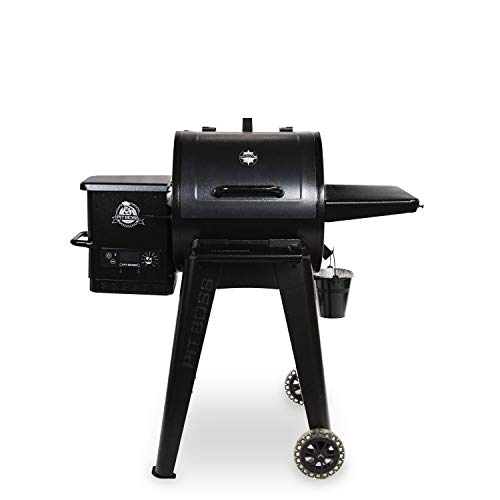 PIT BOSS PB550G Wood Pellet Grill with Cover and Folding Front Shelf Included, 550 sq in, Black