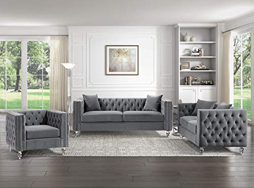 Lexicon Spencer Living Room Loveseat, Gray