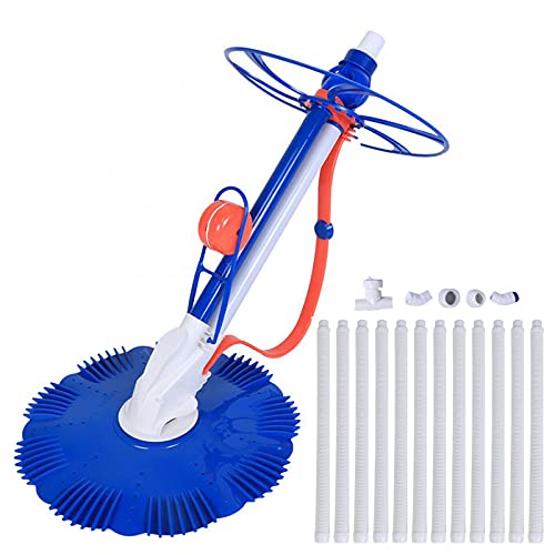 HIOD Portable Automatic Swimming Pool Vacuum Cleaner Sweeper Powerful Suction for Removing Pool Debris Cleans Floors Walls Steps