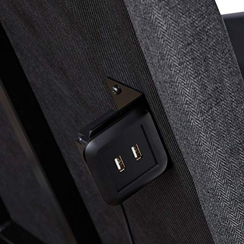 LUCID L600 Adjustable Bed Base Frame - With Massage Features - Bluetooth Compatible with Companion App - Head and Foot Incline - Under Bed Lighting - Dual USB Charging Stations - Twin XL