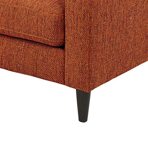 Domesis Scooped Arm Sofa in Orange Tweed