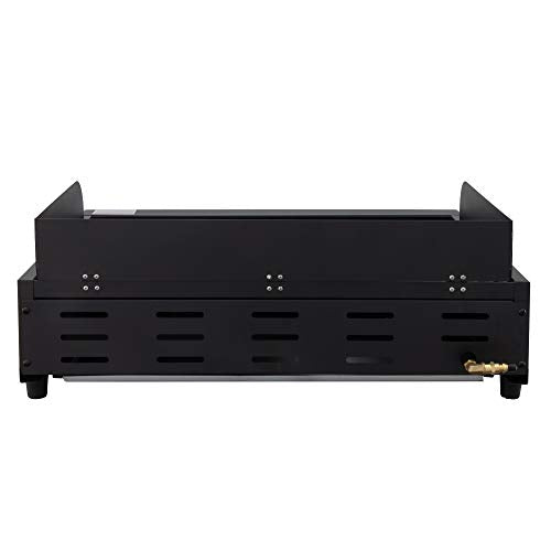 RecPro RV Side-by-Side Griddle and Grill | 3-Burner Propane Gas Cooktop | Flat-Top Grill and Grates | RV Grill