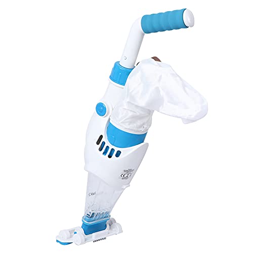 Pool Vacuum, 37L/Min Suction Handheld Cordless Underwater Robotic Pool Cleaners Waterproof Automatic Pool Cleaners with 1.5L Filter Bag for In-ground Above Ground Pool Spa Pond Hot Tub