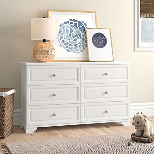 Belle Isle Furniture Kids Dresser, 6 Drawers - Bedroom Storage and Nursery Organization - Double Chest of Drawers for Toddlers and Children - Clothes, Toys, Shoes and More - Rustic Design