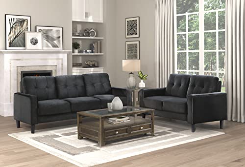 Lexicon Brussels 2-Piece Living Room Set, Black