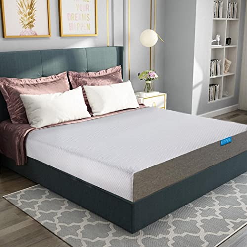 Bed Queen Mattress - Memory Foam Mattress Queen 10 Inch, Queen Size Bed in A Box, Cool Gel Memory Foam Mattress Queen, Medium Firm Feel Mattress for Sleep & Relieve Stress, Certipur-Us