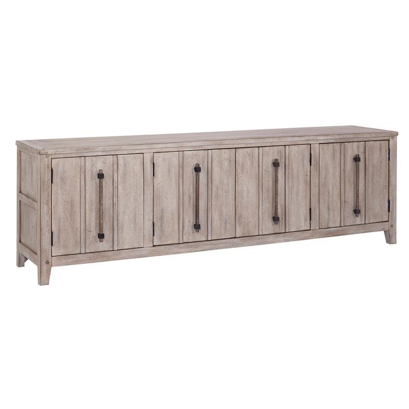 Aurora White-washed 80-inch Wood TV Console