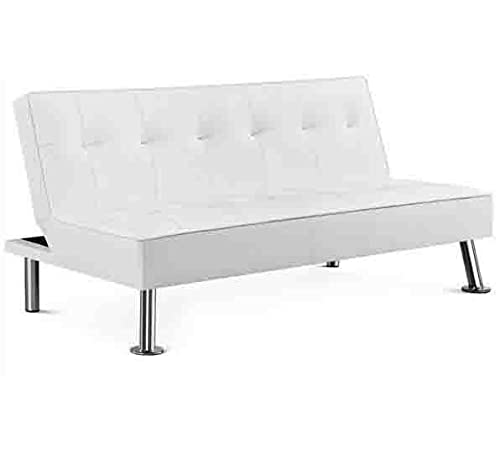 Banl Convertible Futon Sofa Bed Tufted Faux Leather Futon Couch Bed for Living Room Sofa Sofa Bed Sleeper Sofa Couches for Living Room Sofas for Living Room Living Room Furniture Couch Bed