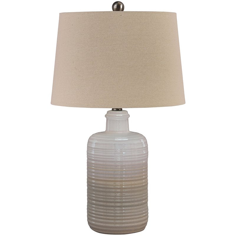 Ceramic Table Lamp in Taupe (Set of 2)