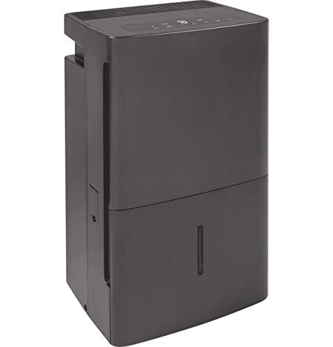 GE Energy Star Portable Dehumidifier 50 Pint | Perfect for Bedroom, Basement & Garage | Ideal for High Humidity Areas | Built-in Pump Eliminates Need to Check Water Levels, Grey