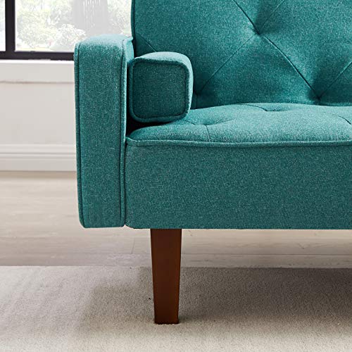 Pumpumly Green Sofa Bed with Square Pillow